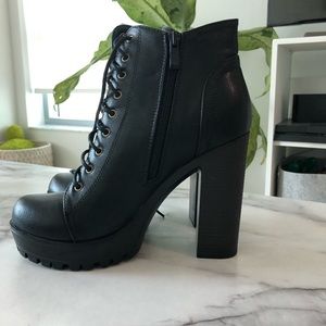 Combat Heeled boots